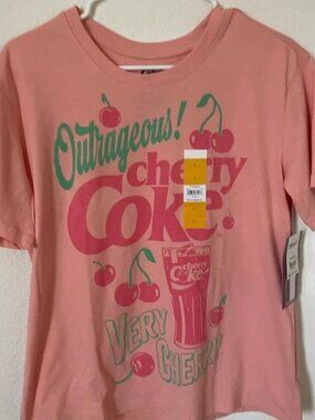 New with Tags Women's Junior Cherry Coke T-Shirt Size Large